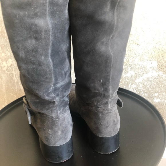 Prada sport knee-high suede moto boots - Picture 4 of 10